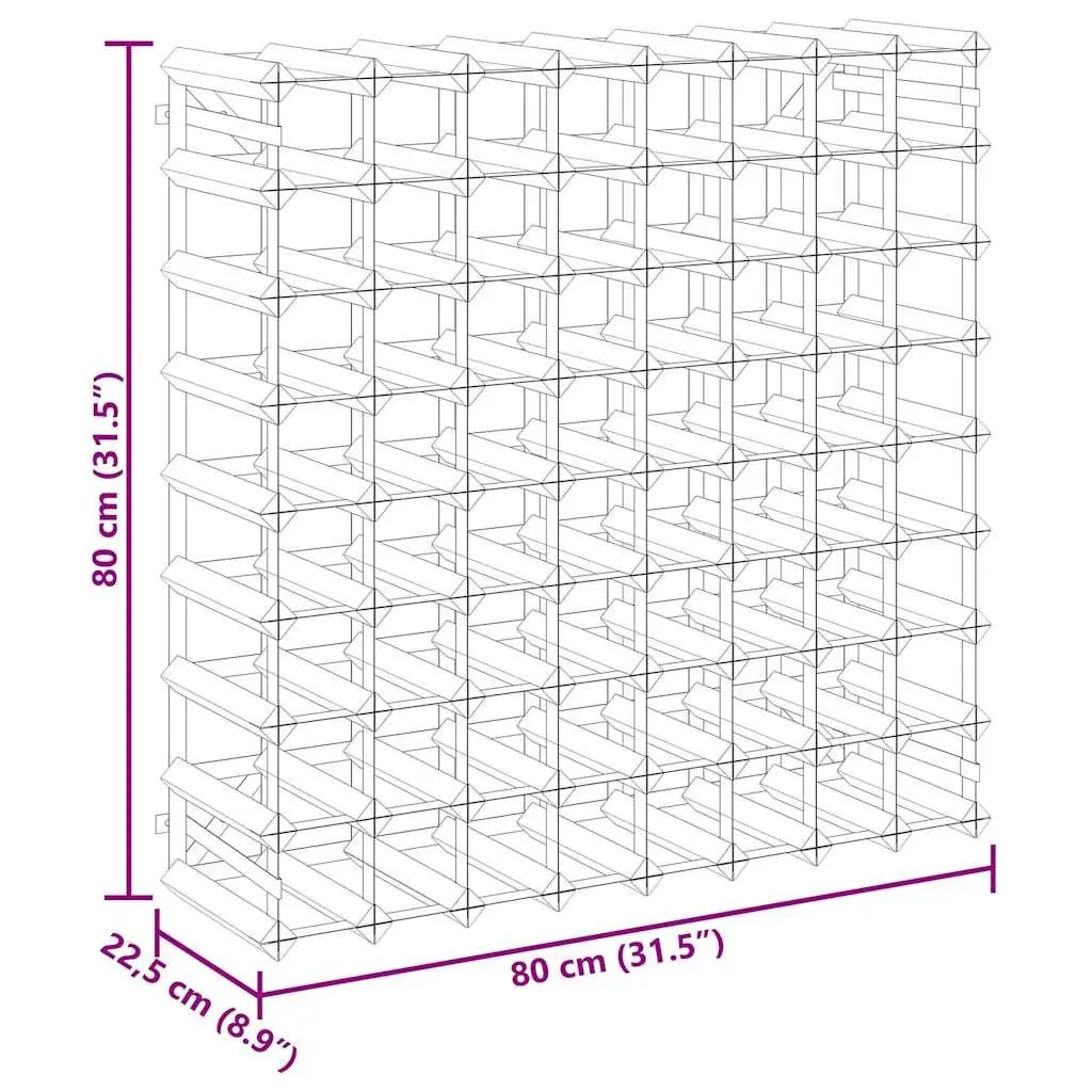 Wooden Wine Rack 72 Bottle Storage Display Cabinet Beige Pinewood