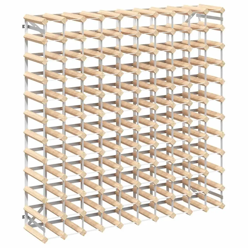 Wine Rack Wooden Storage Display Cabinet 120 Bottle Beige