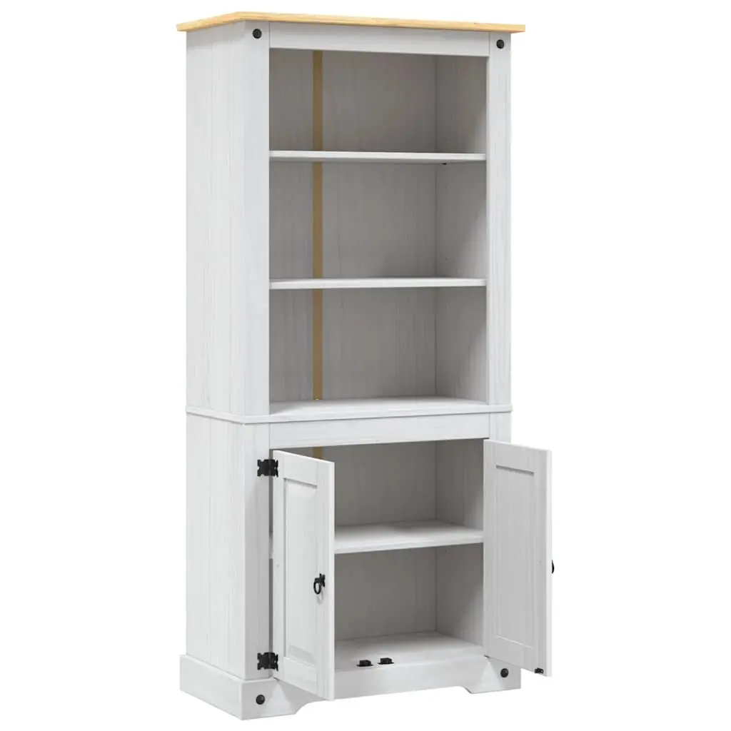 Storage Cabinet White Pine Cupboard Open Shelves Display Unit 80W x 40D x 170H cm