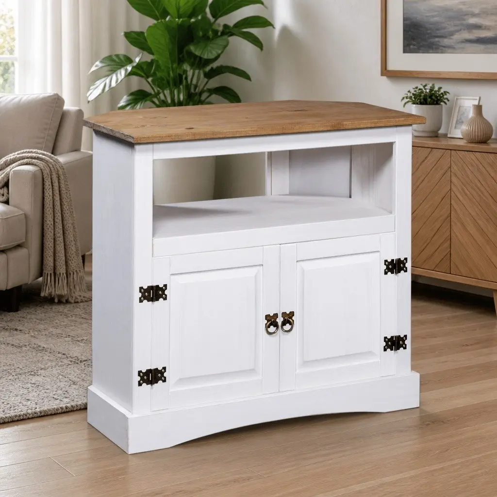 Console Table in White Pinewood