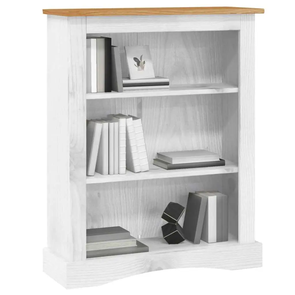 3-Tier Bookcase Storage Display Cabinet White Standing Shelf Home Office