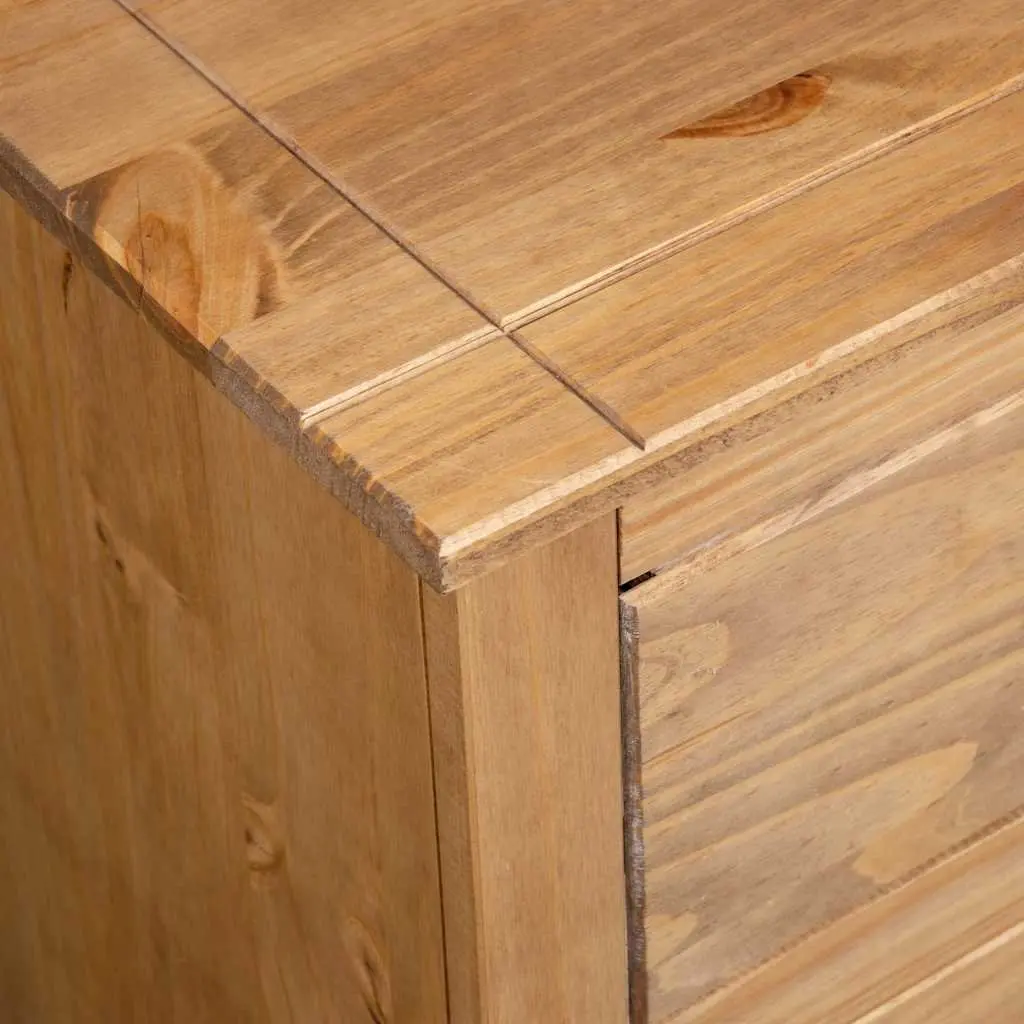 Sideboard Storage 80x40x83 cm 4 Drawer Brown Wooden Cabinet