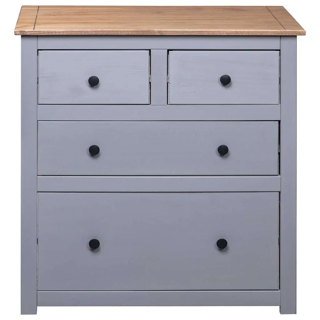 Grey Sideboard with 4 Spacious Drawers