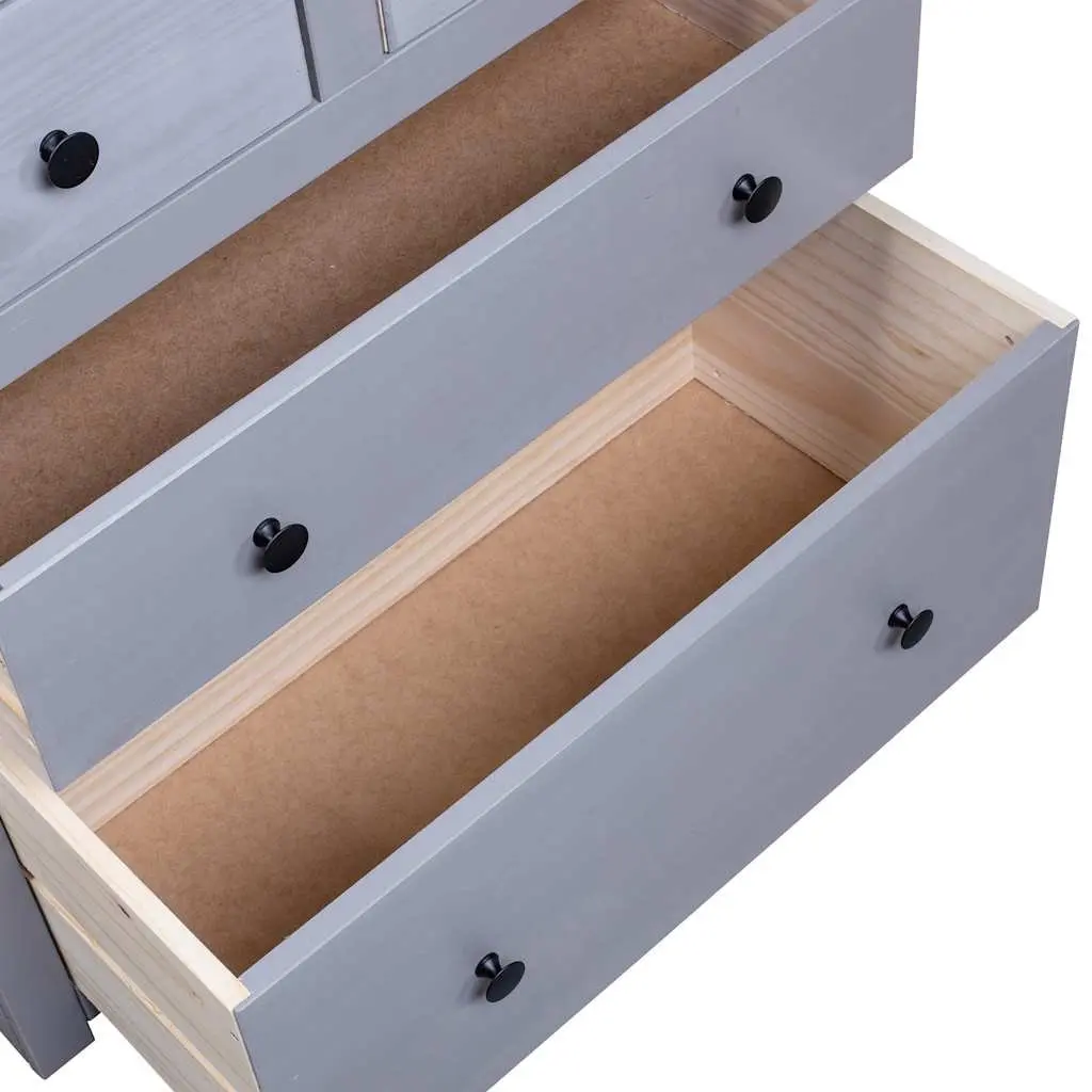 Grey Sideboard with 4 Spacious Drawers