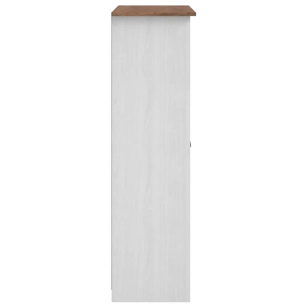 3-Door Wardrobe Storage Cabinet Bedroom Furniture 118 x 50 x 171.5 cm White Pine Shelves