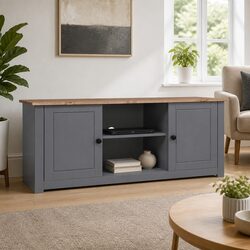 Functional and Attractive Grey Wooden TV Cabinet