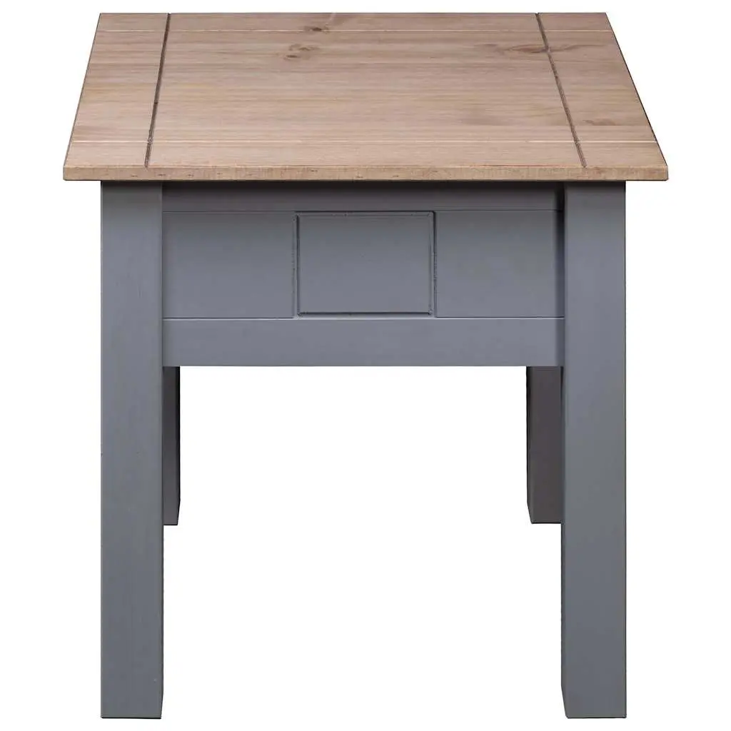 Bedside Table Nightstand Grey 50.5x50.5x52.5 cm Rustic Pine Bedroom Furniture