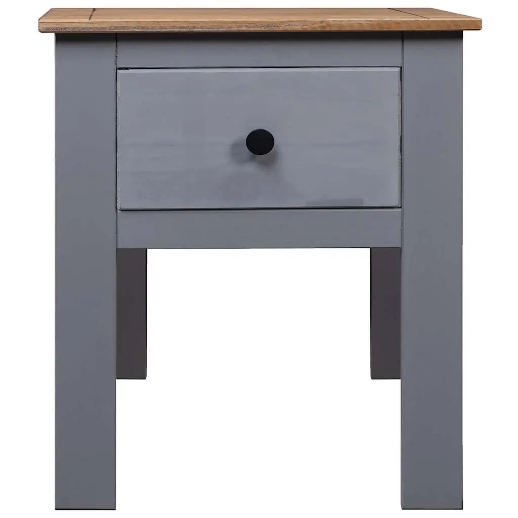Bedside Cabinet Grey Nightstand Drawer Storage Pine Wood 46x40x57cm