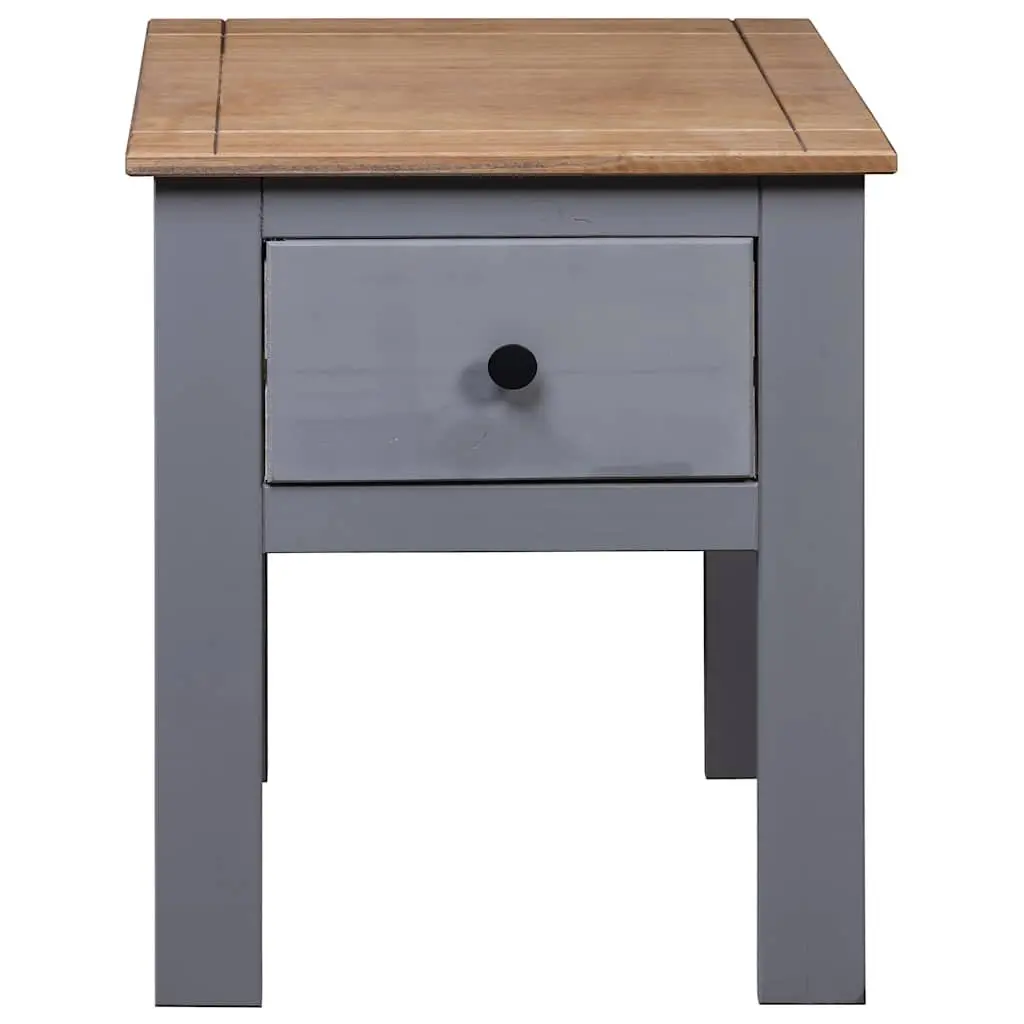 Bedside Cabinet Grey Nightstand Drawer Storage Pine Wood 46x40x57cm