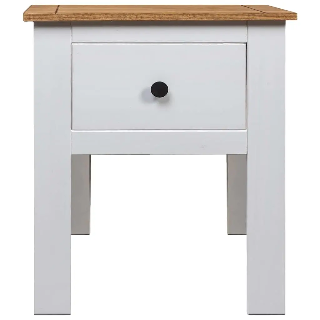 Bedside Cabinet White Pine Nightstand Storage Drawer 46x40x57 cm