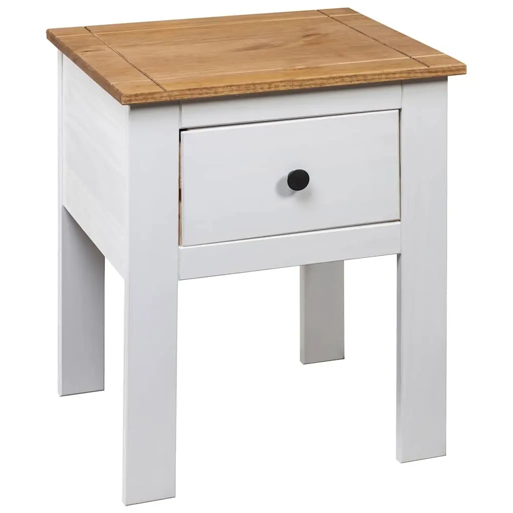 Bedside Cabinet White Pine Nightstand Storage Drawer 46x40x57 cm