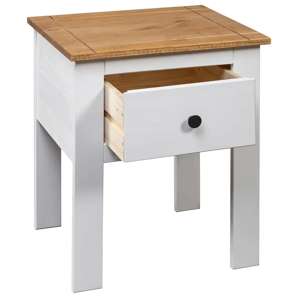 Bedside Cabinet White Pine Nightstand Storage Drawer 46x40x57 cm