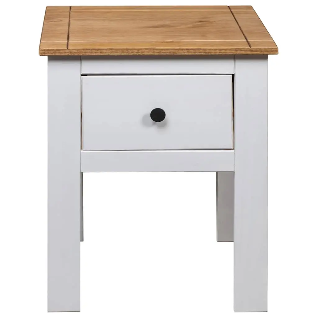 Bedside Cabinet White Pine Nightstand Storage Drawer 46x40x57 cm
