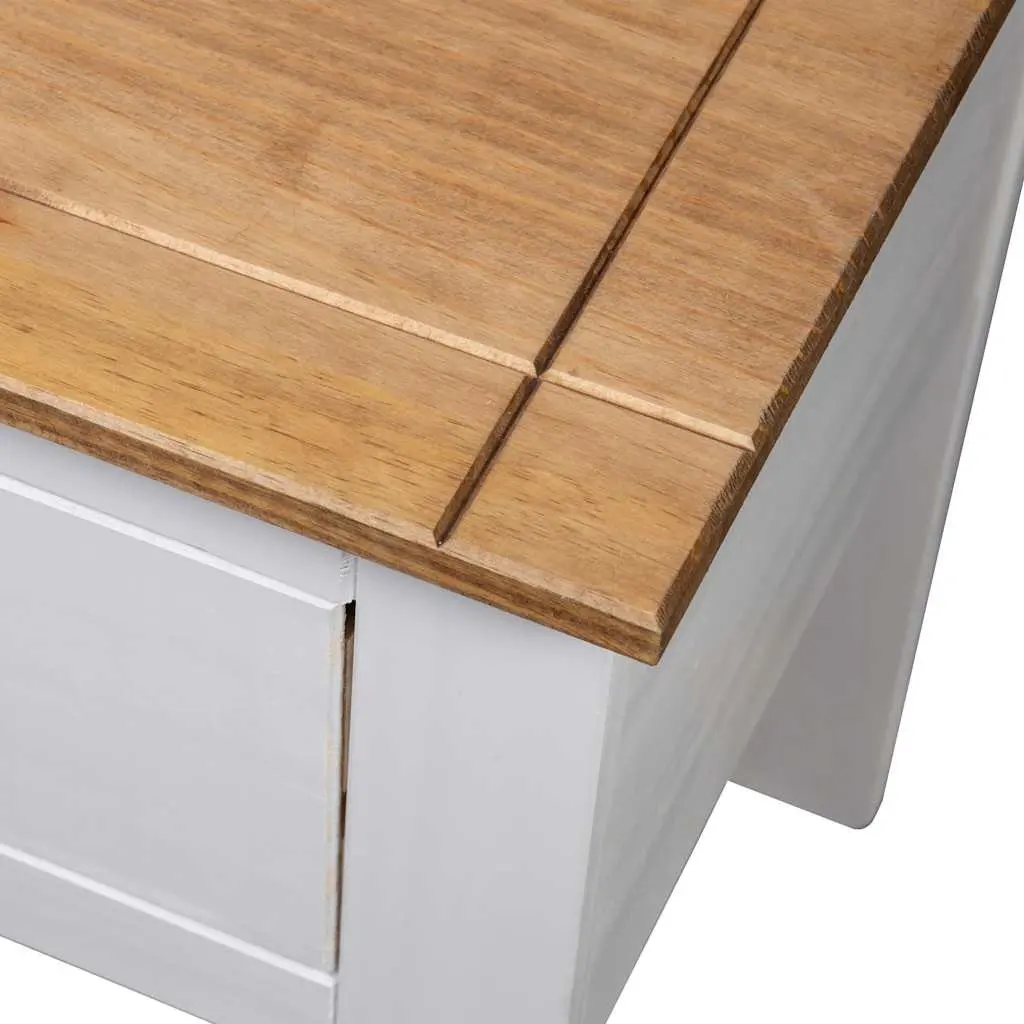 Bedside Cabinet White Pine Nightstand Storage Drawer 46x40x57 cm