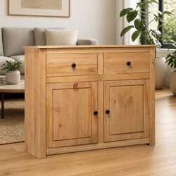 Reliable Solid Pinewood Sideboard with Rustic Design