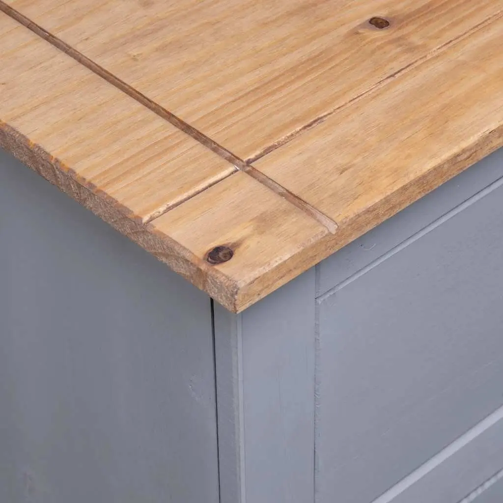 Grey Solid Pinewood Sideboard with Ample Storage