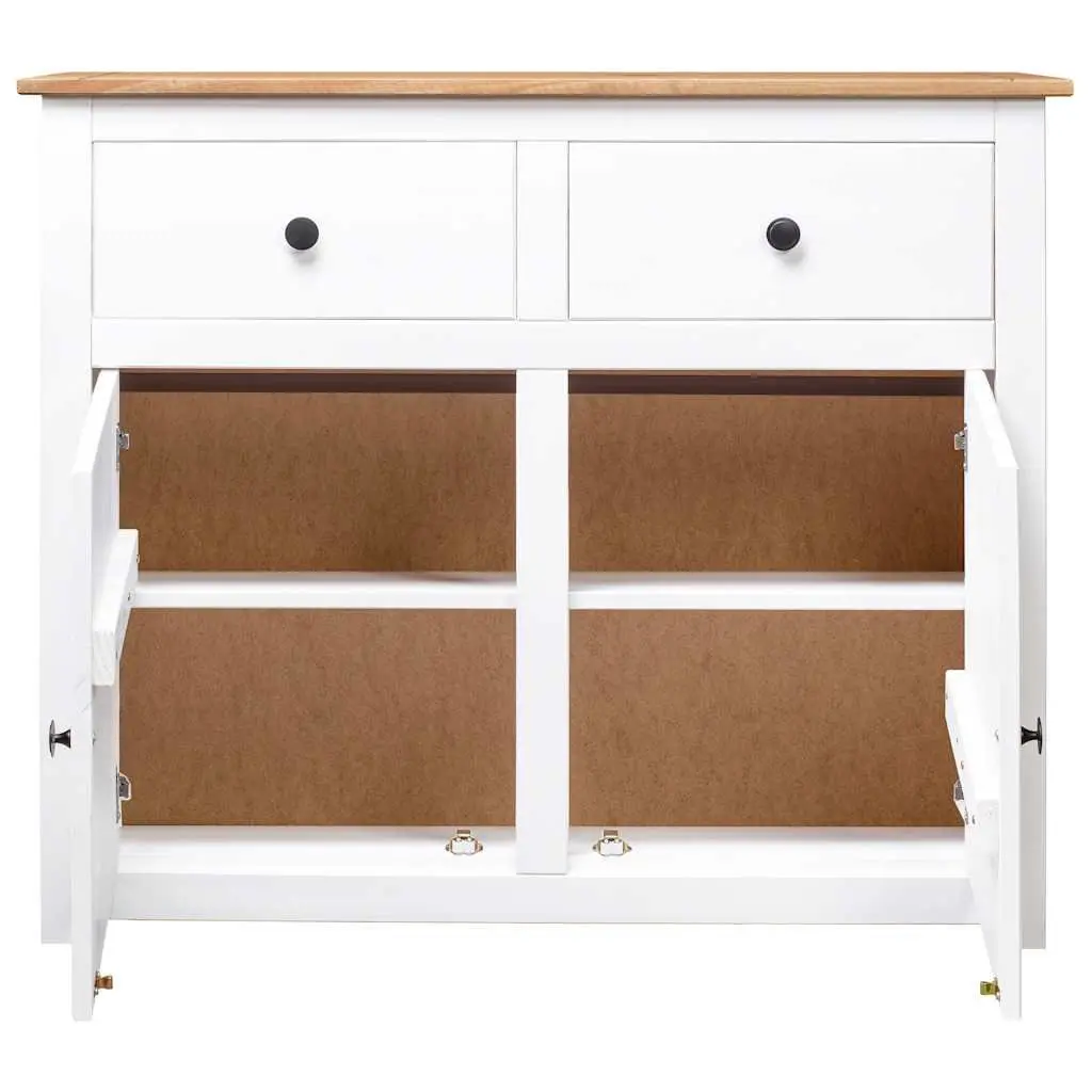 White Pinewood Sideboard for Storage and Display