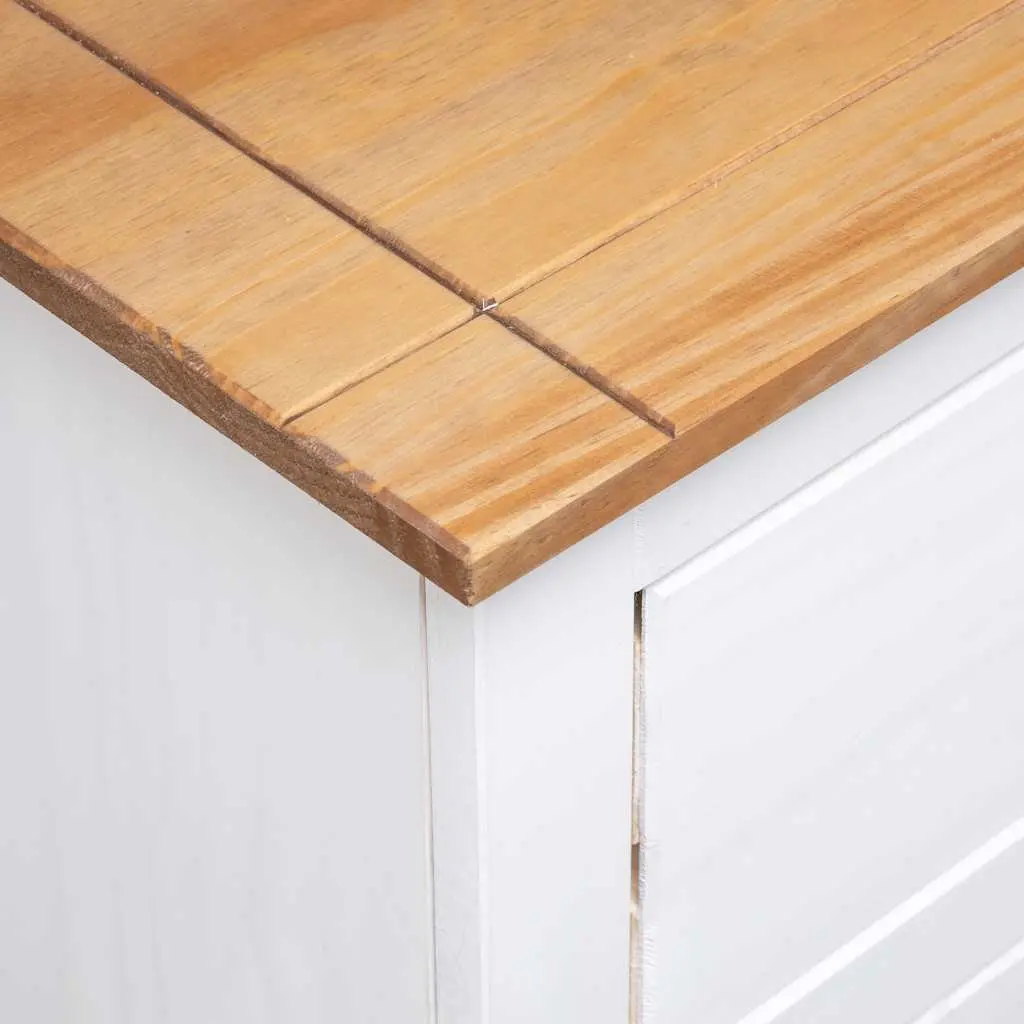 White Pinewood Sideboard for Storage and Display