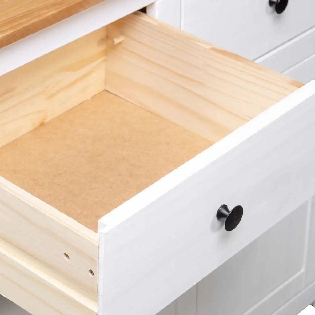 White Pinewood Sideboard for Storage and Display
