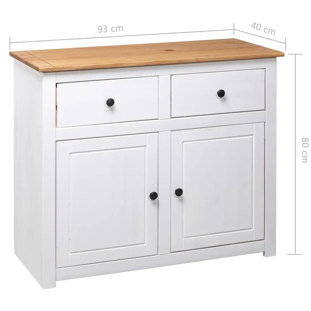 White Pinewood Sideboard for Storage and Display