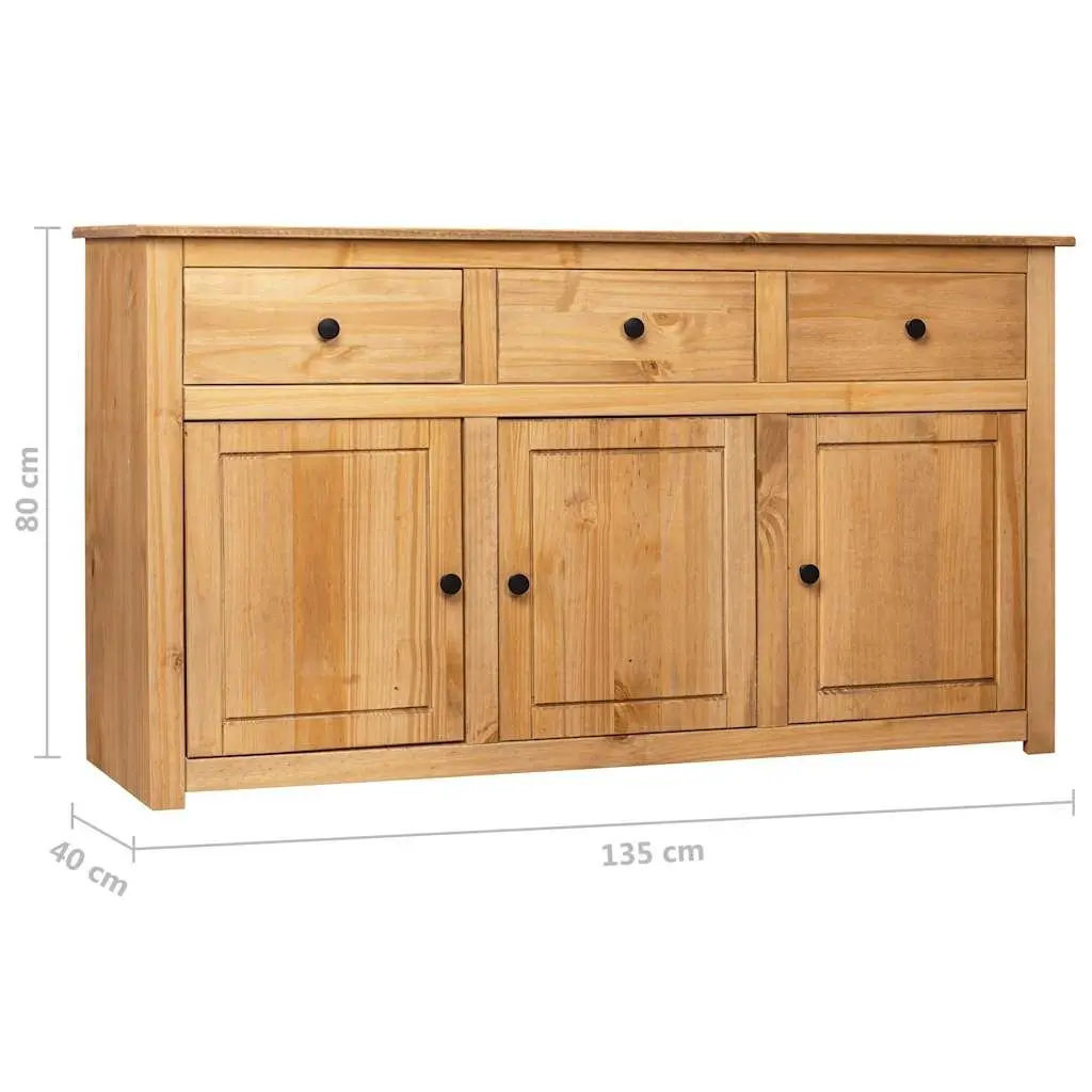 Brown Pinewood Sideboard