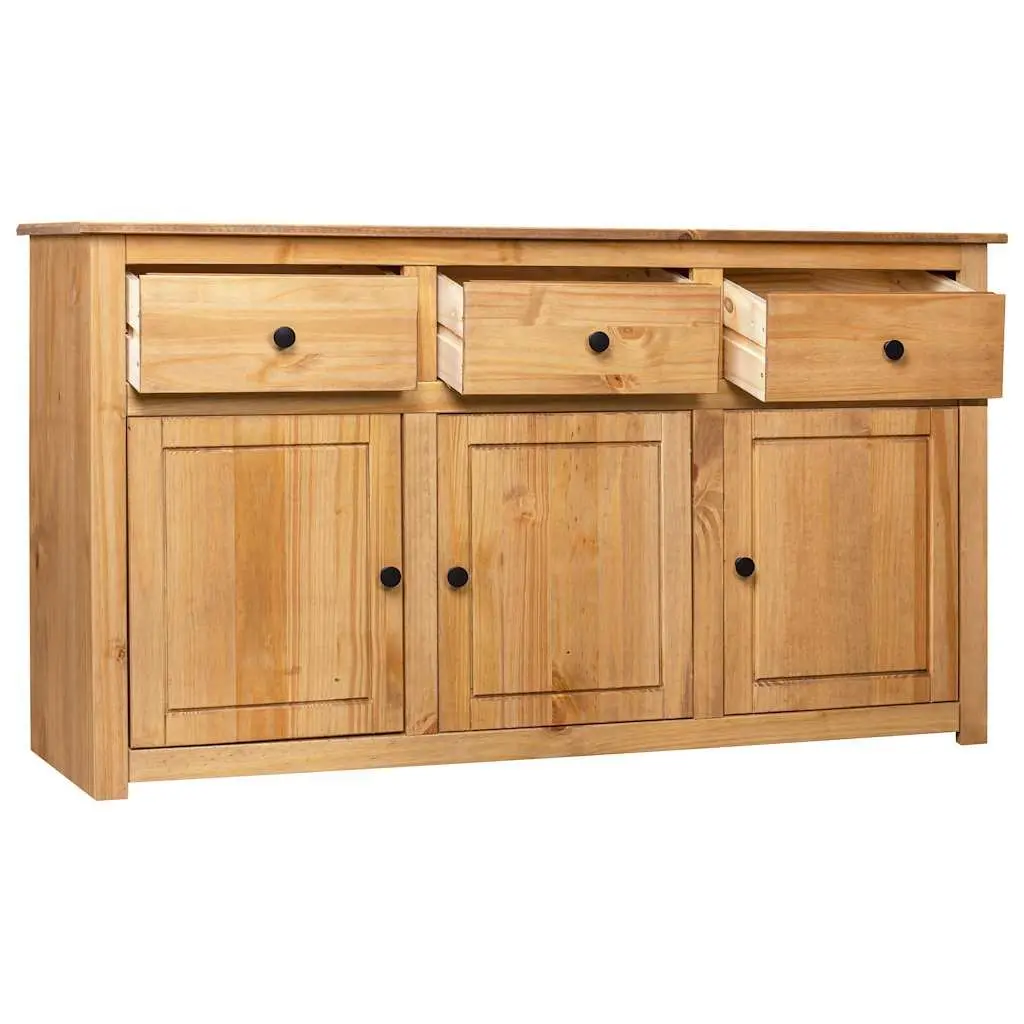 Brown Pinewood Sideboard