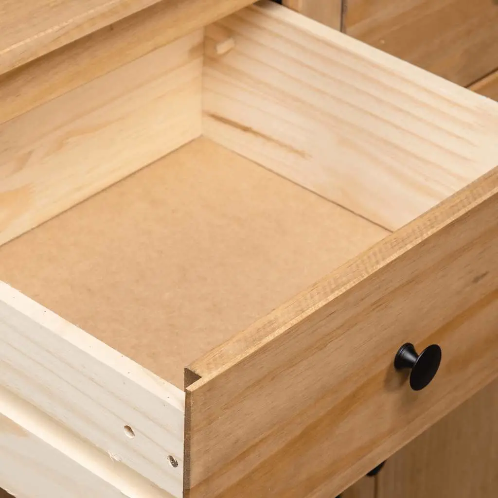Brown Pinewood Sideboard