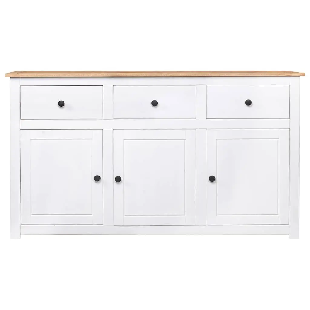 White Solid Pinewood Sideboard Unit