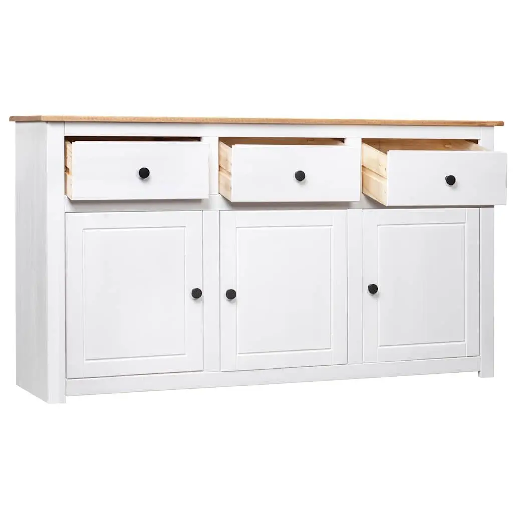 White Solid Pinewood Sideboard Unit
