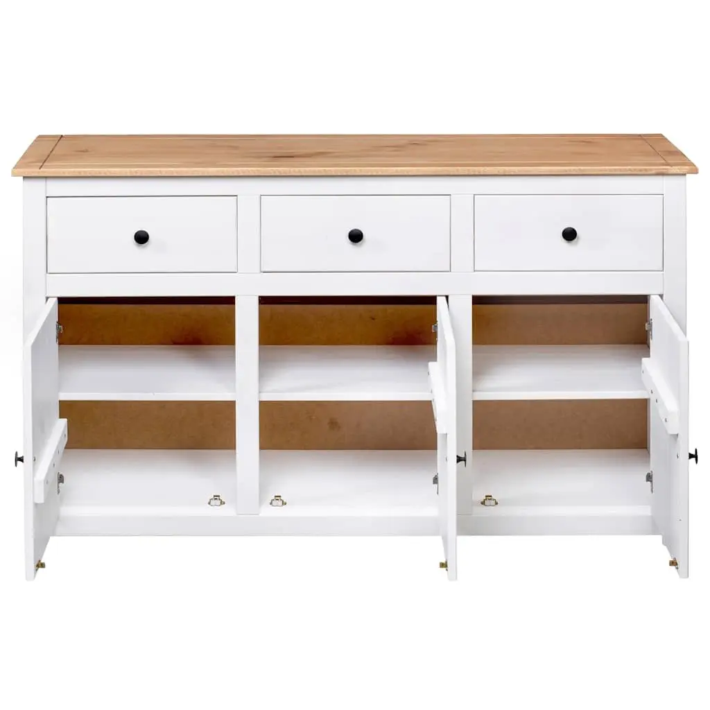 White Solid Pinewood Sideboard Unit