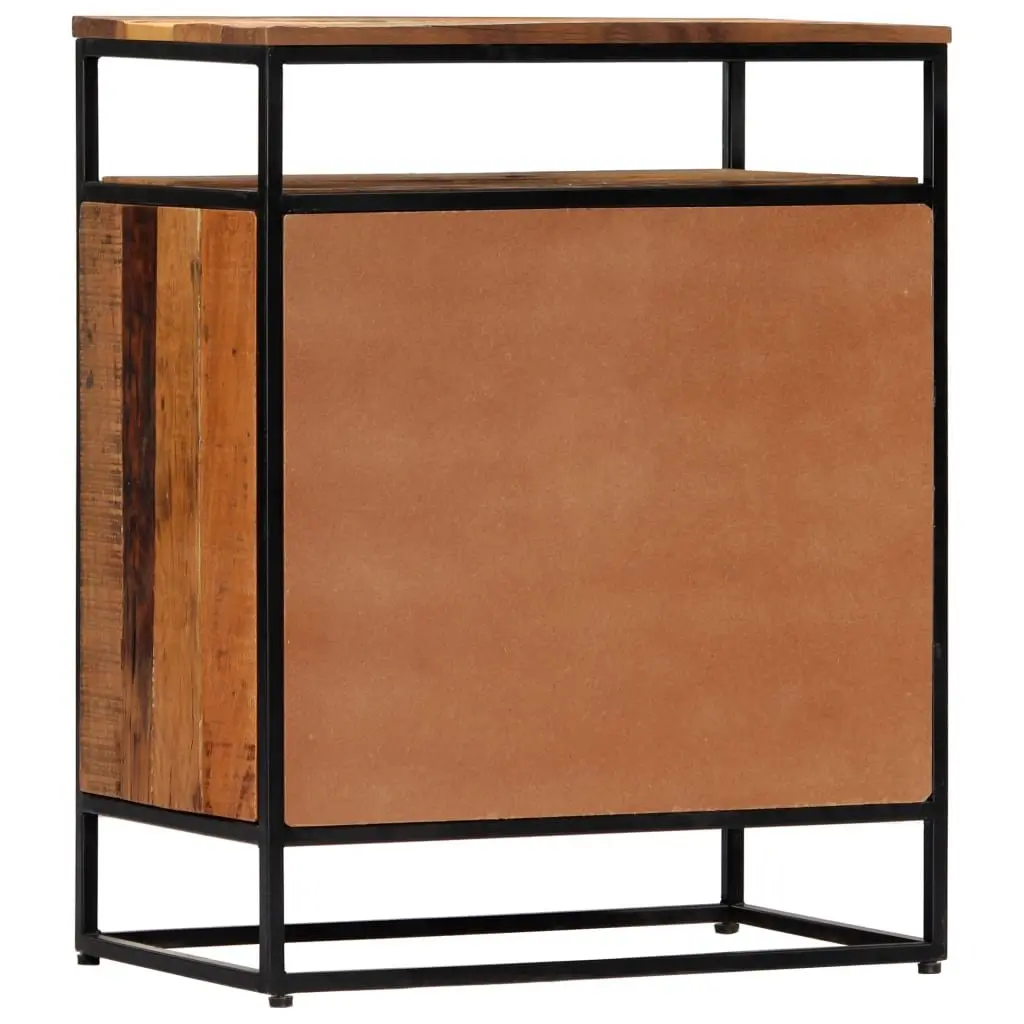 Side Cabinet Storage 60x35x76cm Brown Solid Reclaimed Wood 2 Doors
