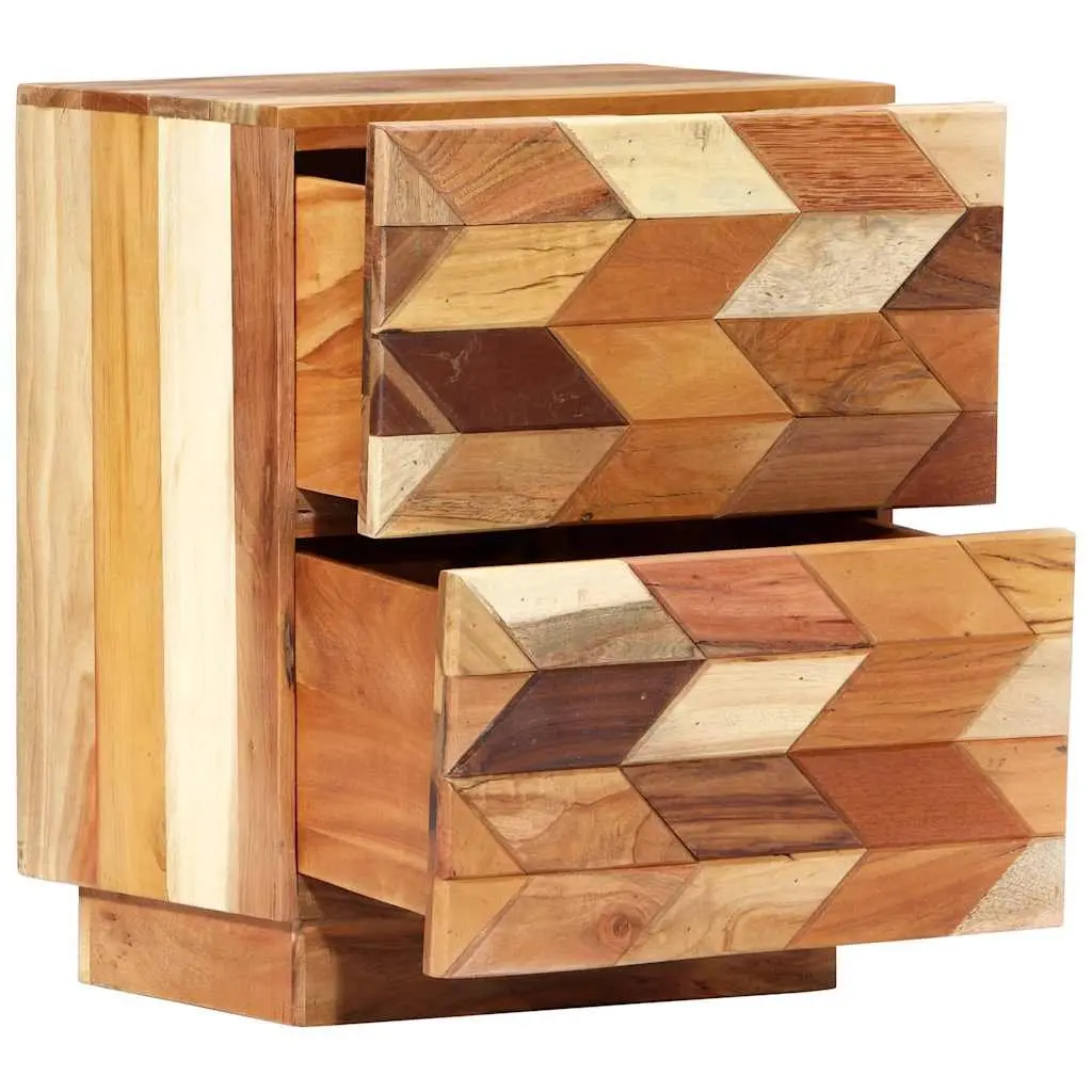 Bedside Cabinet Reclaimed Wood Nightstand 40x30x50 cm Brown