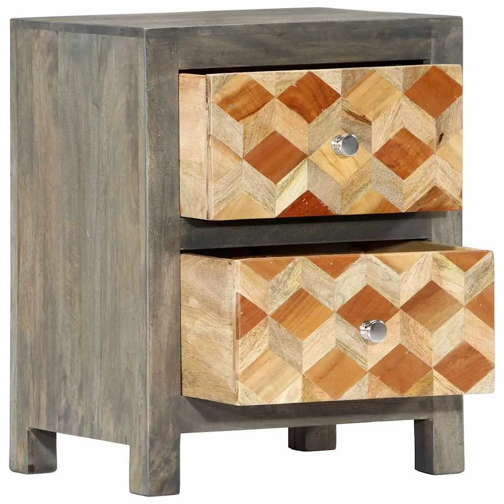 Grey Bedside Cabinet with Ample Storage