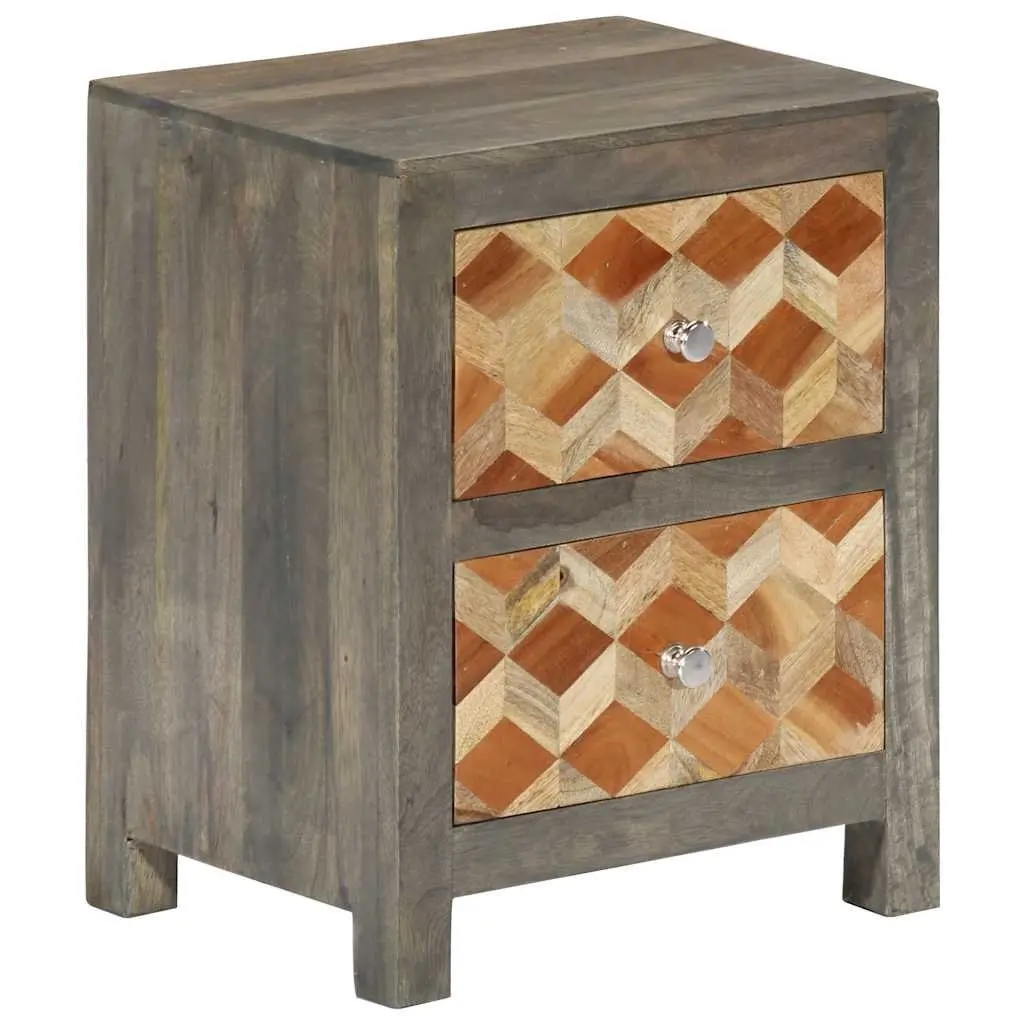 Grey Bedside Cabinet with Ample Storage