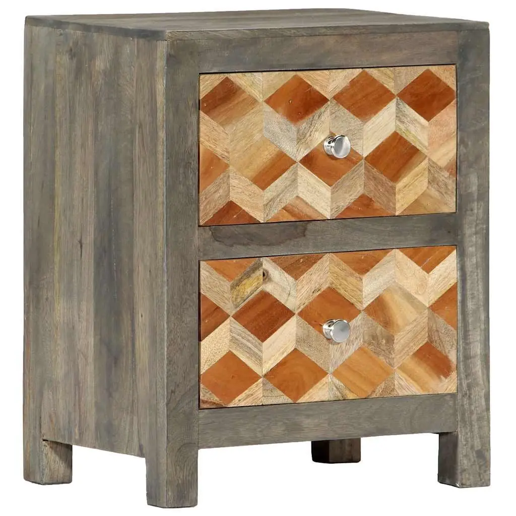 Grey Bedside Cabinet with Ample Storage