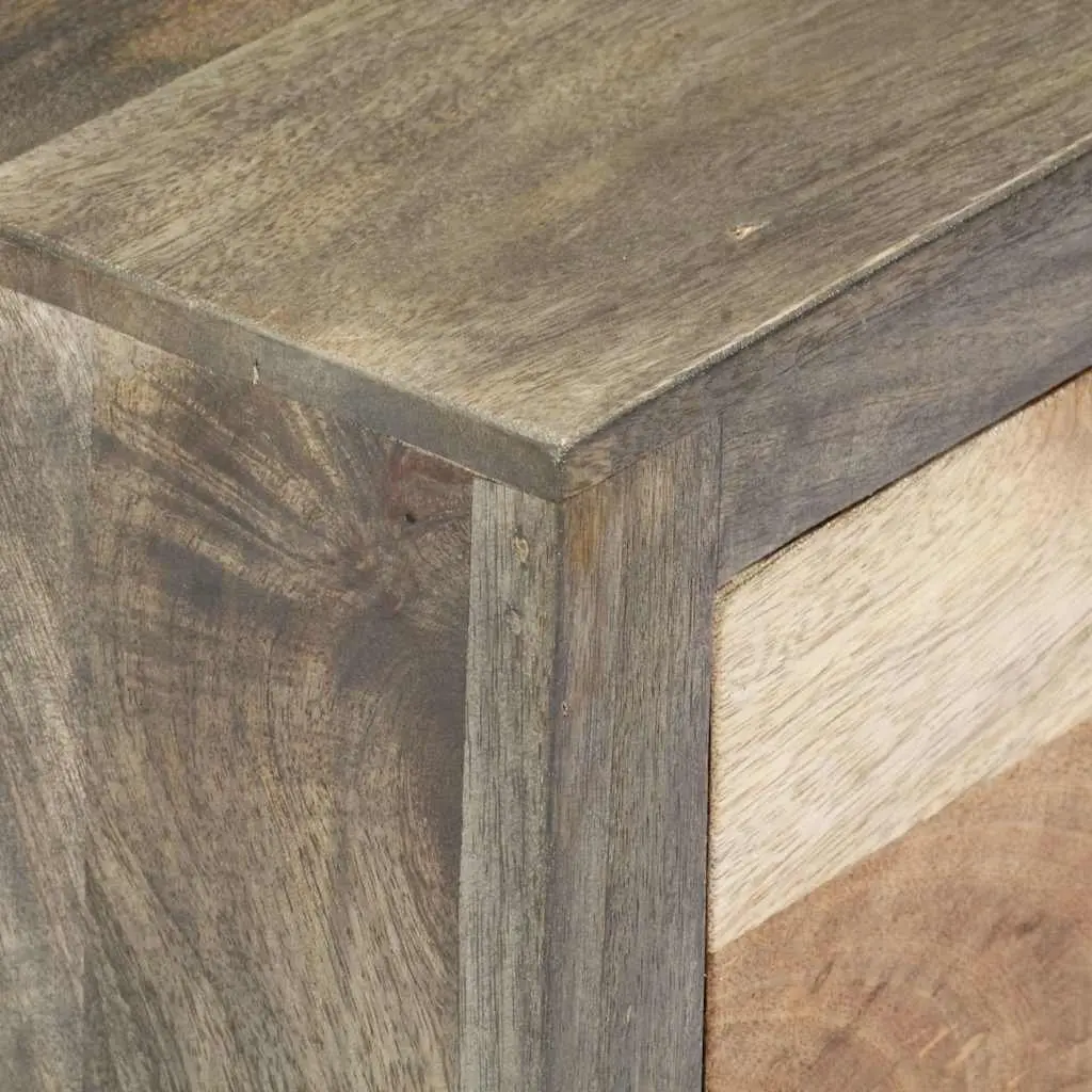 Solid Mango Wood Side Cabinet with Ample Storage