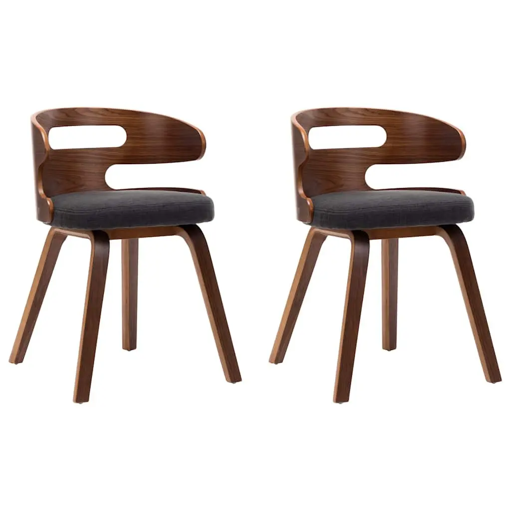 Set of 2 Grey Dining Chairs