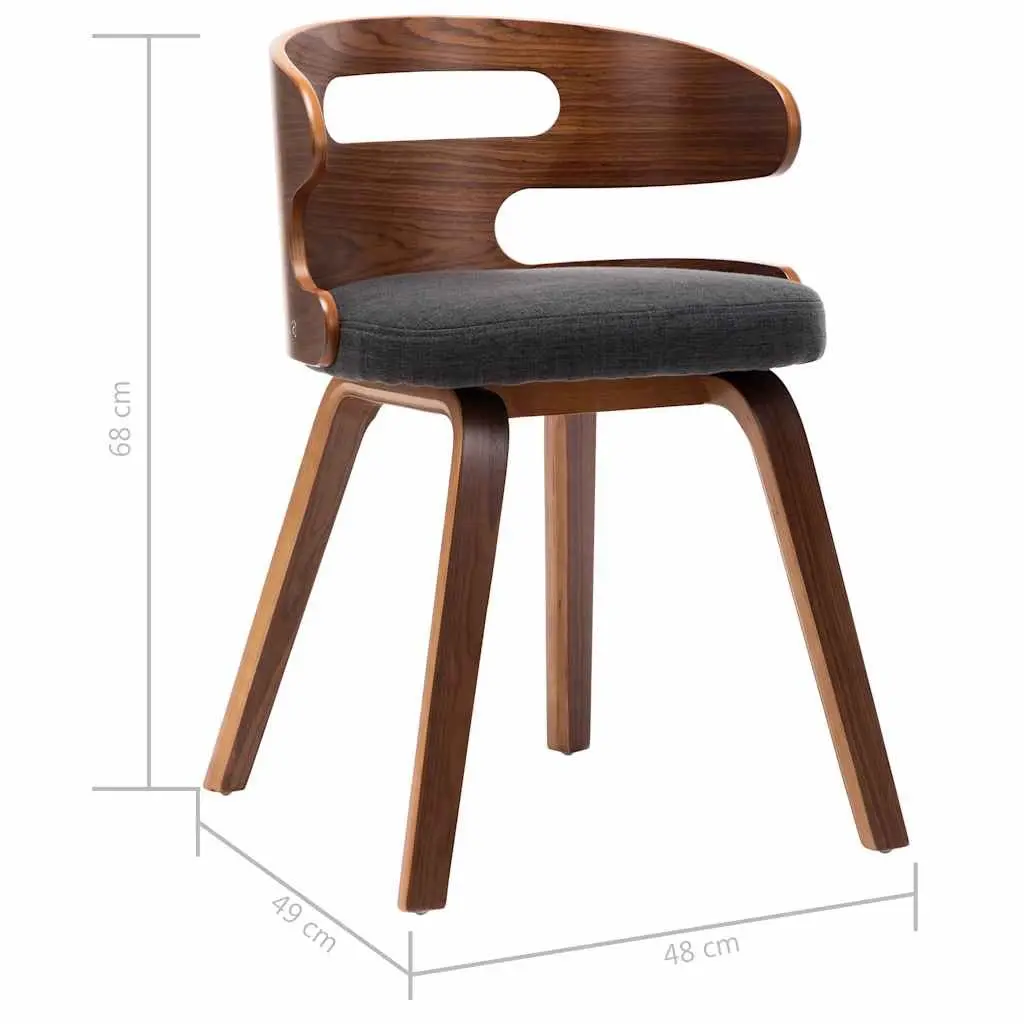 Set of 2 Grey Dining Chairs