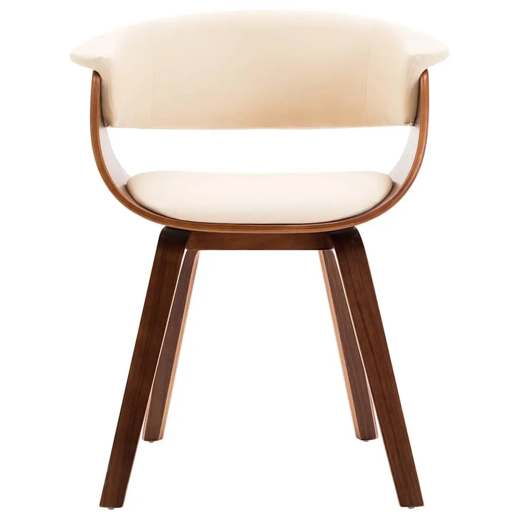 Cream Faux Leather Dining Chair
