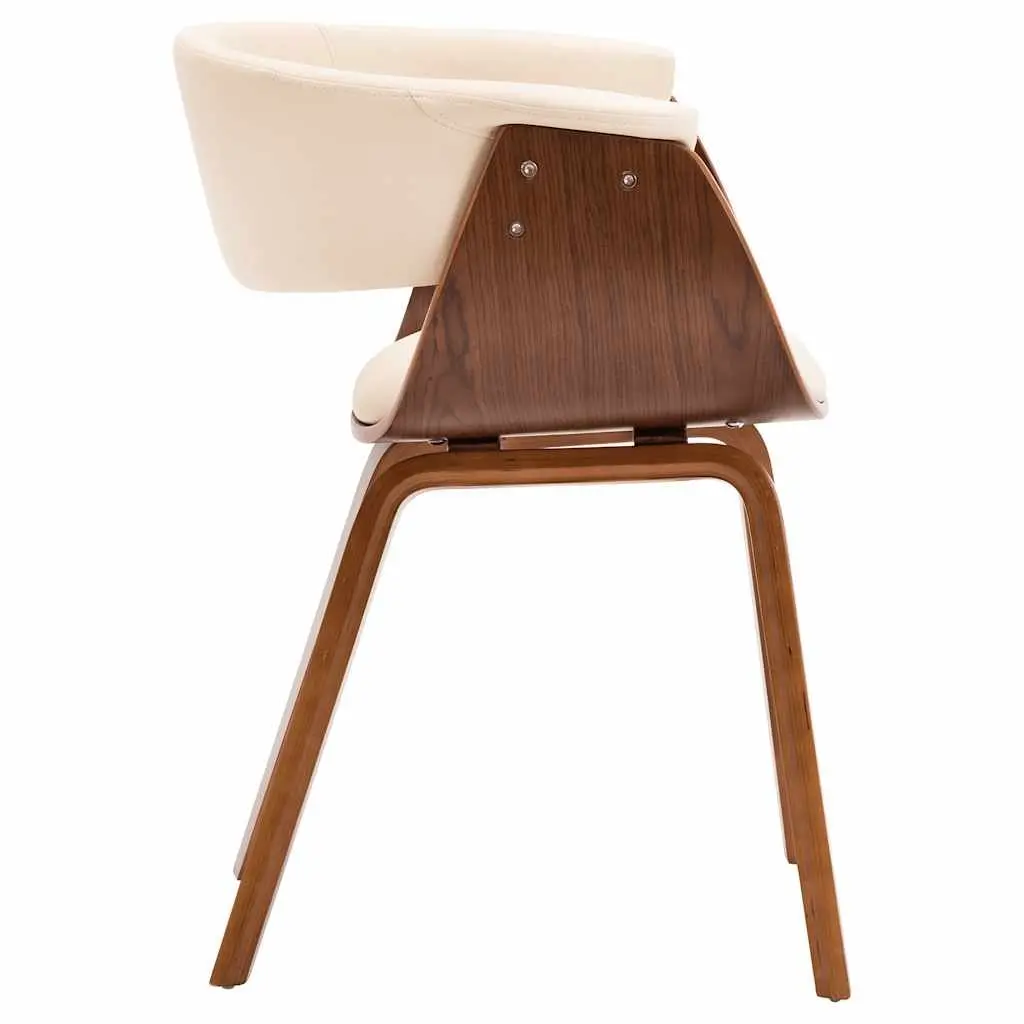 Cream Faux Leather Dining Chair