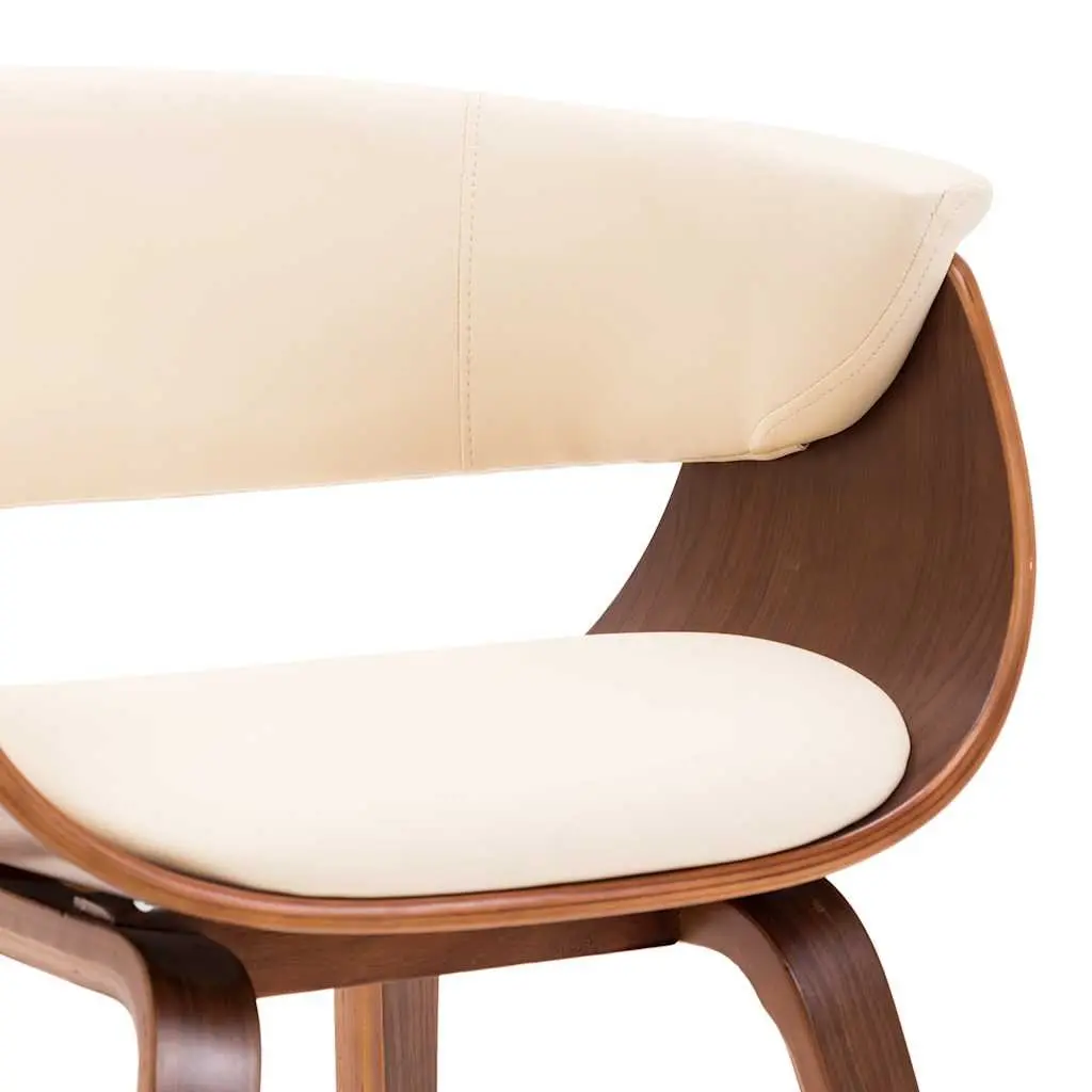 Cream Faux Leather Dining Chair