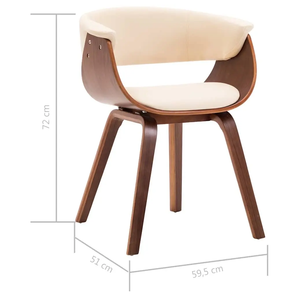 Cream Faux Leather Dining Chair