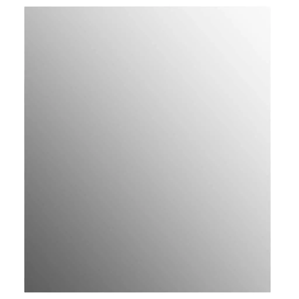 Frameless Wall Mirror 70x50 cm Silver Glass Home Decor Reflective