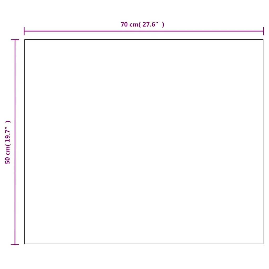 Frameless Wall Mirror 70x50 cm Silver Glass Home Decor Reflective