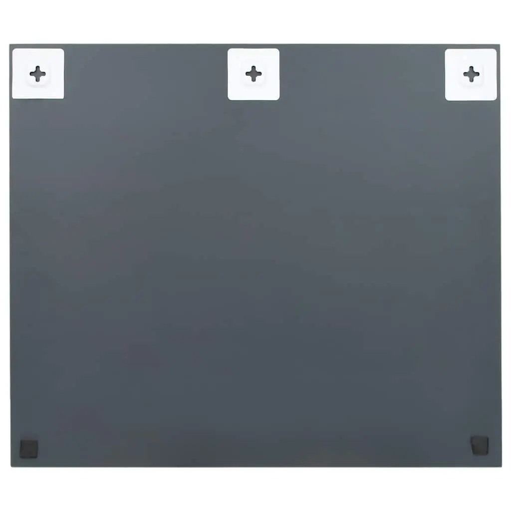 Rectangular Wall Mirror Silver Glass Frameless 80x60 cm Home Decor Bathroom