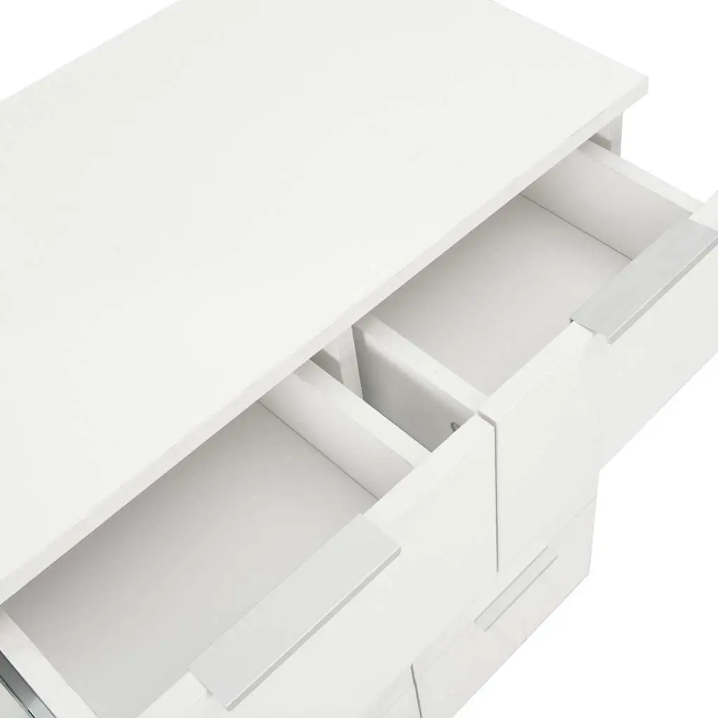 8 Drawer High Gloss White Chest of Drawers Storage Cabinet Bedroom Furniture