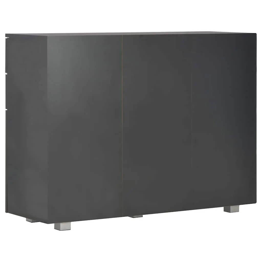 High Gloss Black Sideboard with Ample Storage