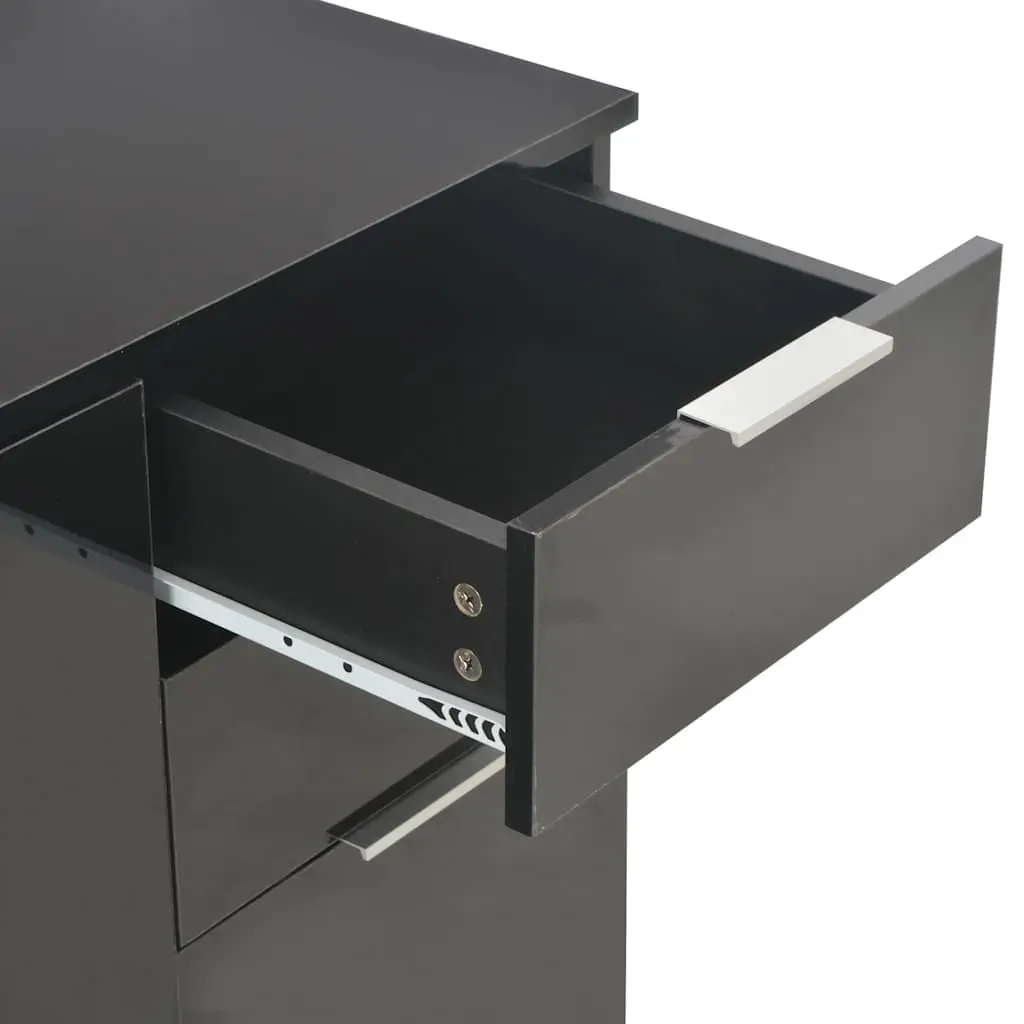 High Gloss Black Sideboard with Ample Storage