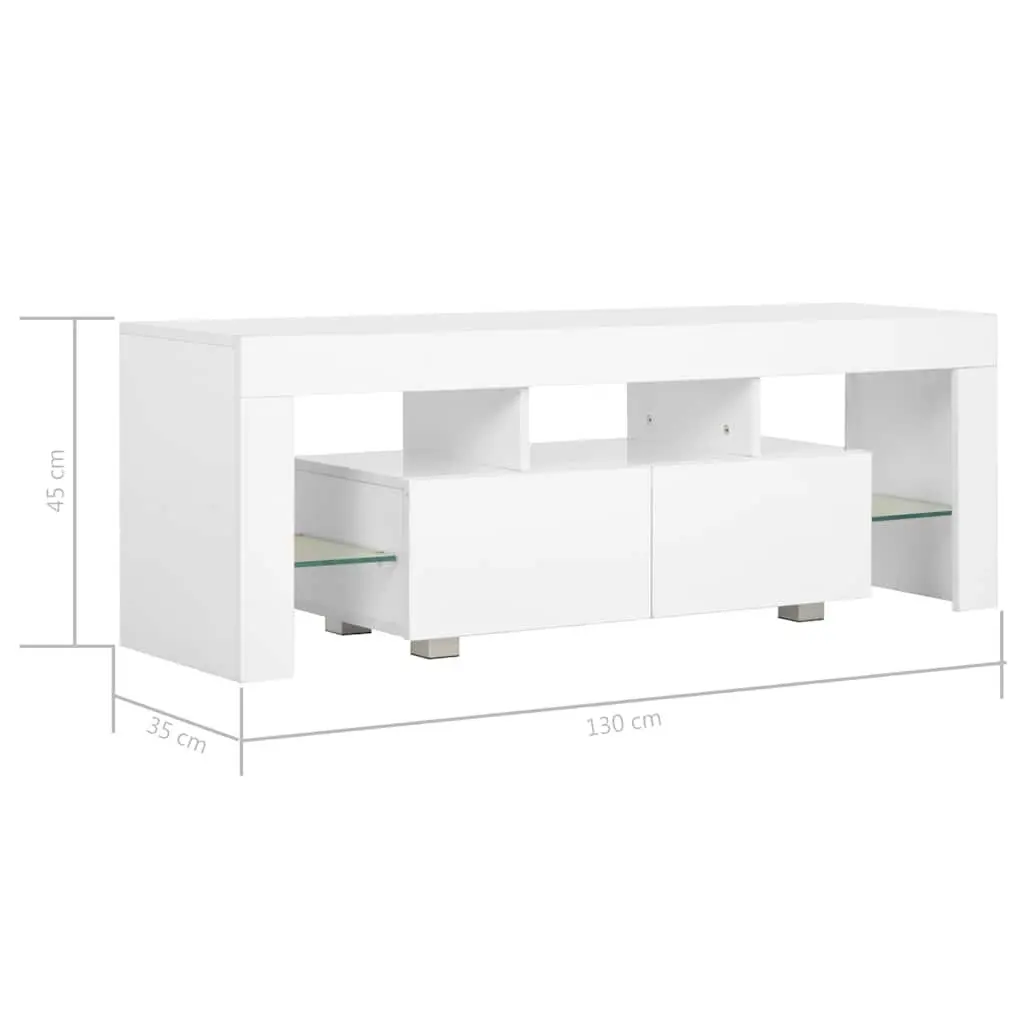 White TV Cabinet with Ample Storage Space