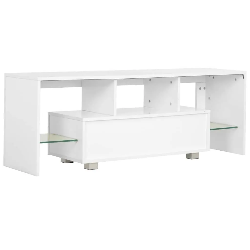 White TV Cabinet with Ample Storage Space